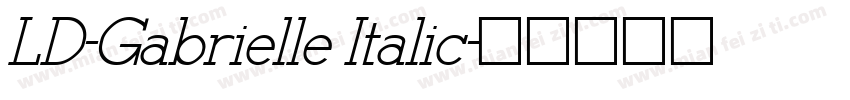 LD-Gabrielle Italic字体转换
